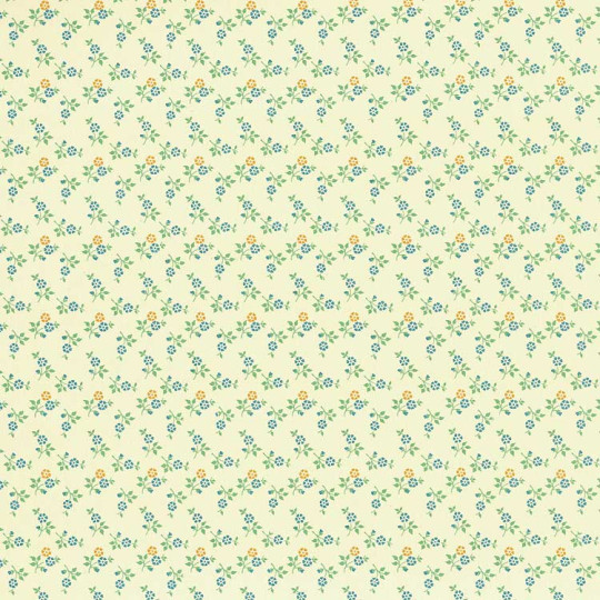 Super Tiny Yellow and Blue Floral Print Paper ~ Carta Varese Italy